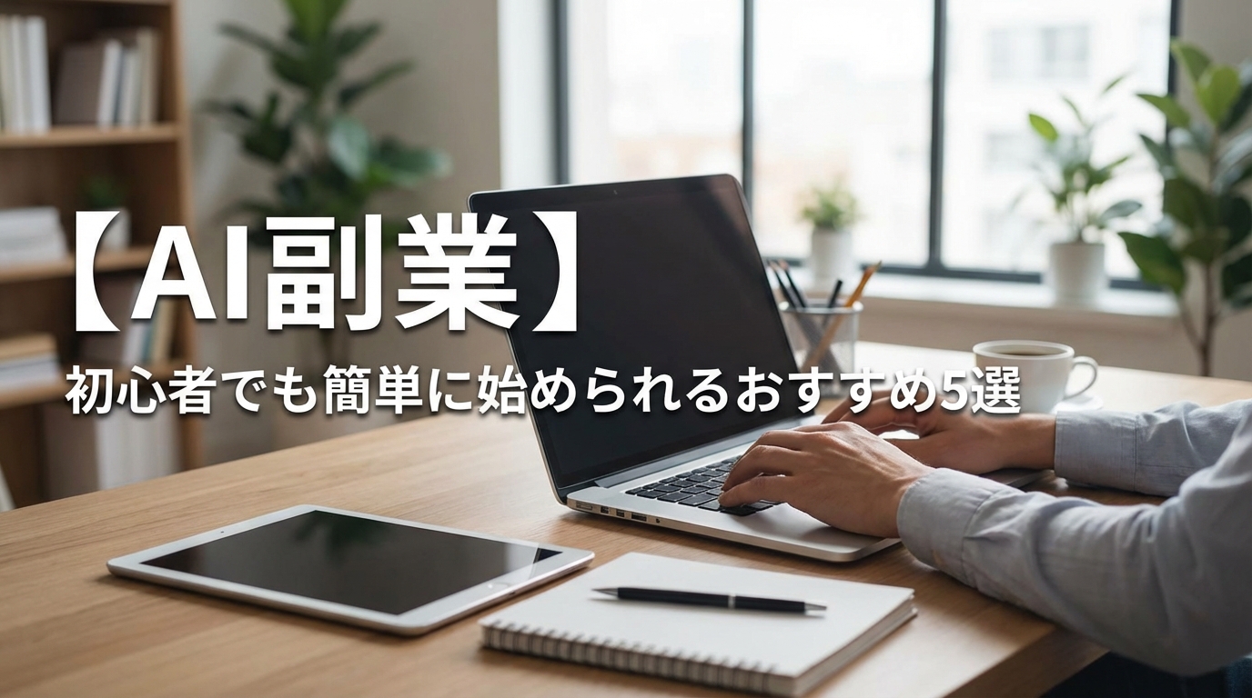 【AI副業】初心者でも簡単に始められるおすすめ５選