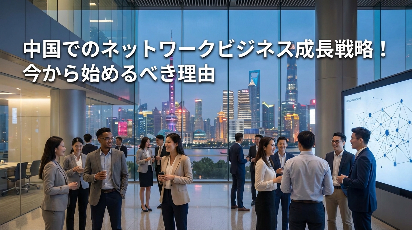 中国でのネットワークビジネス成長戦略！今から始めるべき理由
