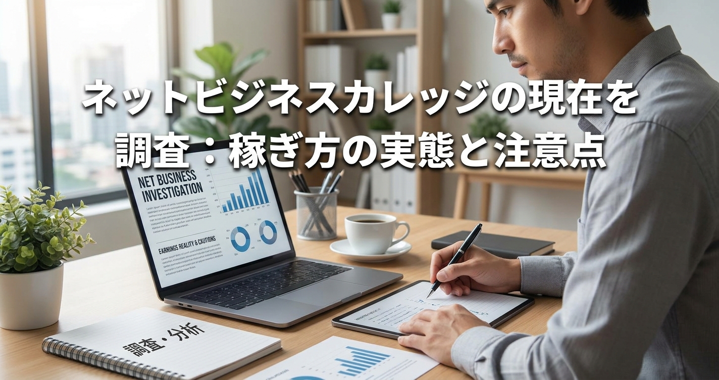 ネットビジネスカレッジの現在を調査：稼ぎ方の実態と注意点