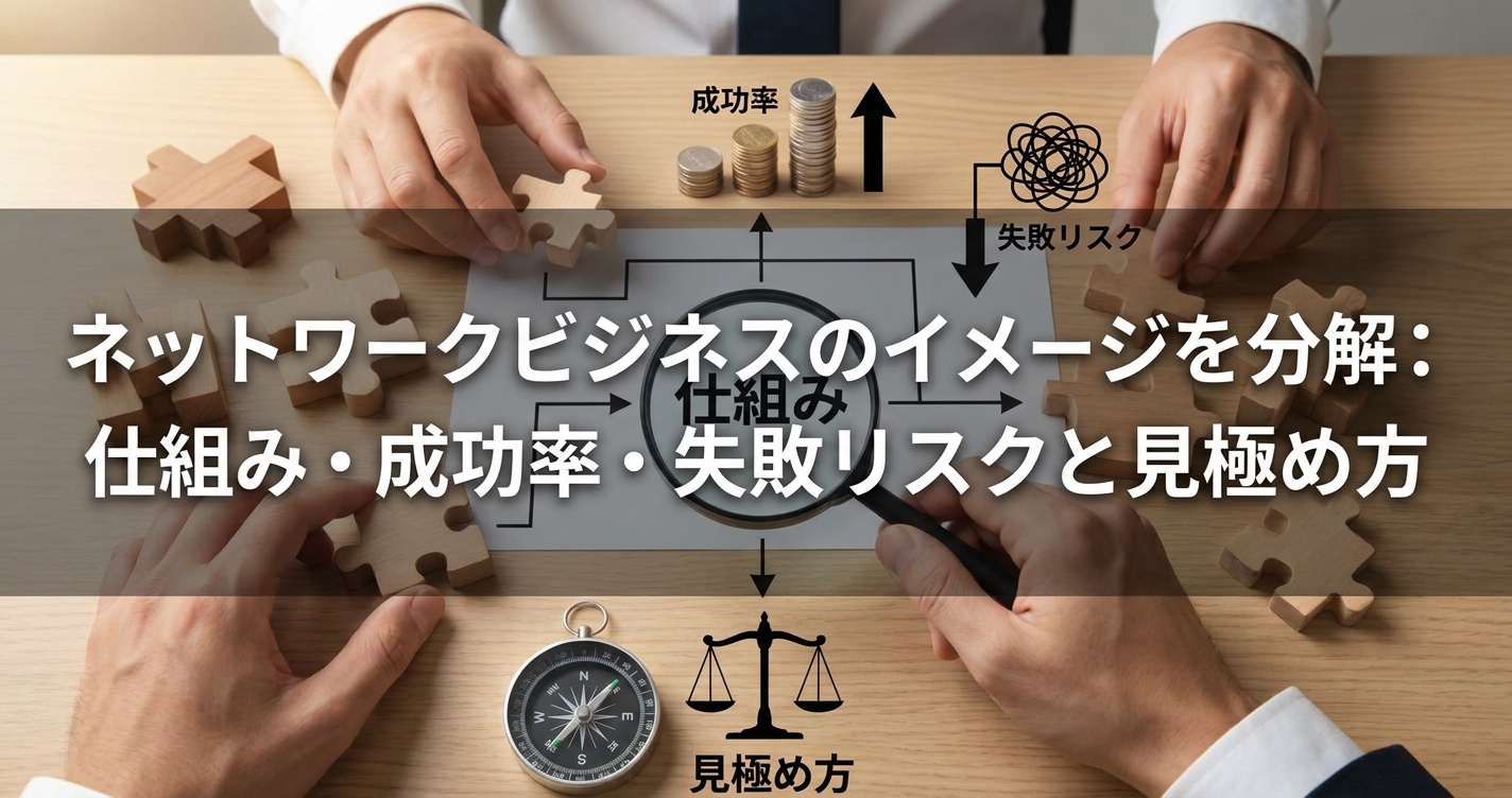 ネットワークビジネスのイメージを分解：仕組み・成功率・失敗リスクと見極め方